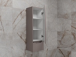 Style Line Шкаф пенал Матис 36 подвесной тауп темный – фотография-6